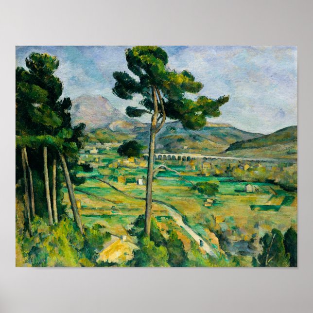 Poster Paul Cezanne. Mont Sainte-Victoire e Viaduto (Frente)