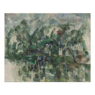 Pôster Paul Cezanne   na borda da água, C. 1890 (óleo o