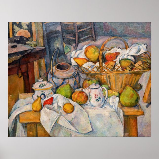 Poster Paul Cezanne - Natureza Morta com Cesta (Frente)