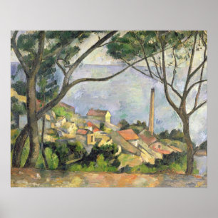 Pôster Paul Cezanne o mar no l'Estaque, 1878