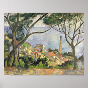 Poster Paul Cezanne   o mar no l'Estaque, 1878