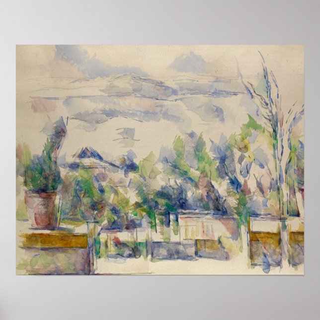 Poster Paul Cezanne - O Terrace no Jardim (Frente)
