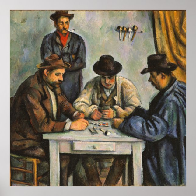 Poster Paul Cezanne - Os Jogadores De Cartão (Frente)