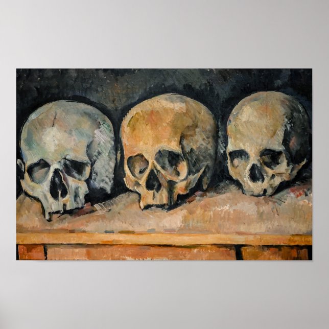 Poster Paul Cezanne - Os Três Crânios  (Frente)