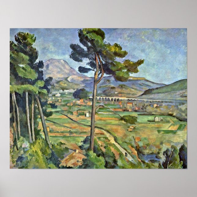 Pôster Paul Cezanne - Paisagem com Viaduto (Frente)