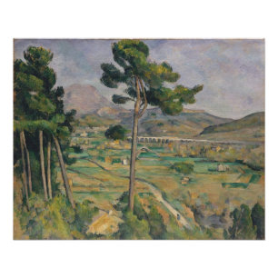 Pôster Paul Cezanne   Paisagem com viaduto