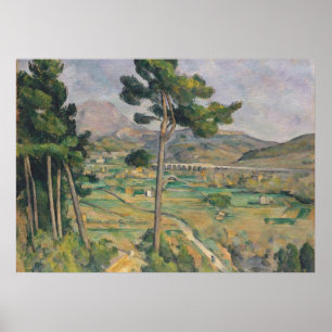 Poster Paul Cezanne   Paisagem com viaduto