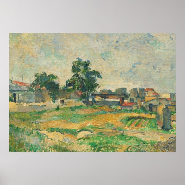 Pôster Paul Cezanne | Paisagem perto de Paris, c. 1876 (p (Frente)