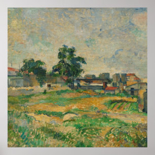 Poster Paul Cezanne - Paisagem Próximo a Paris