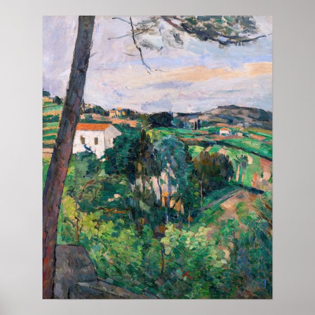 Poster Paul Cezanne - Pine tree em Estaque (Frente)