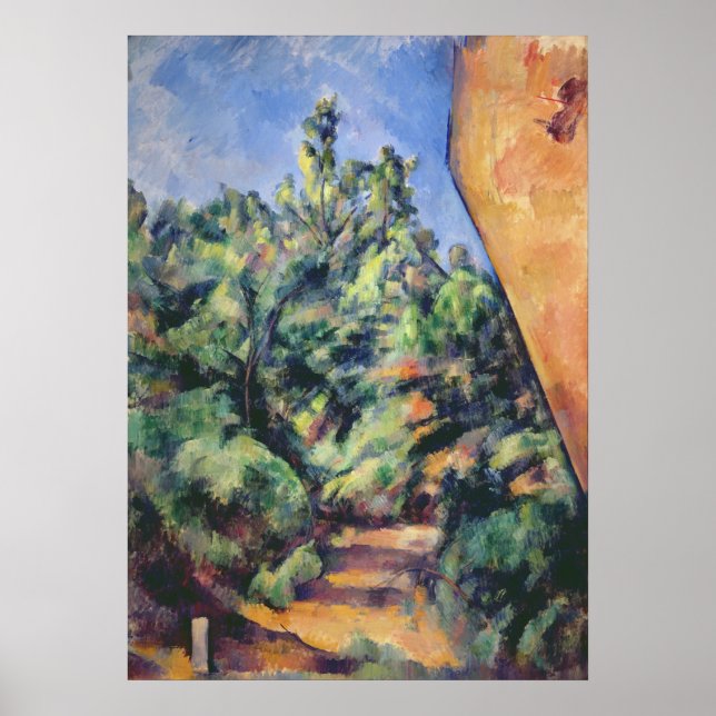 Pôster Paul Cezanne | Rocha vermelha, c.1895 (óleo na can (Frente)