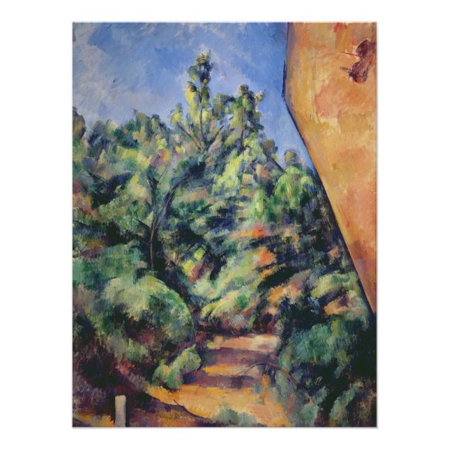 Pôster Paul Cezanne | Rocha vermelha, c.1895 (óleo na can (Frente)