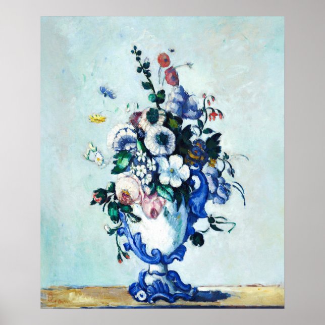 Poster Paul Cézanne Rococo Vase Floral de Flor de Vida Es (Frente)