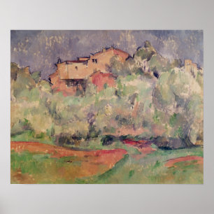 Pôster Paul Cezanne The House at Bellevue, 1888-92