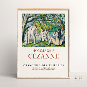 Poster Paul Cézanne Three Bathers Impressionista Art Impr