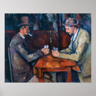Poster Paul Cezanne trabalho de arte - Os Jogadores De Ca