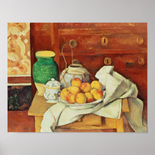 Pôster Paul Cezanne   Vida estática com caixa de gavetas,
