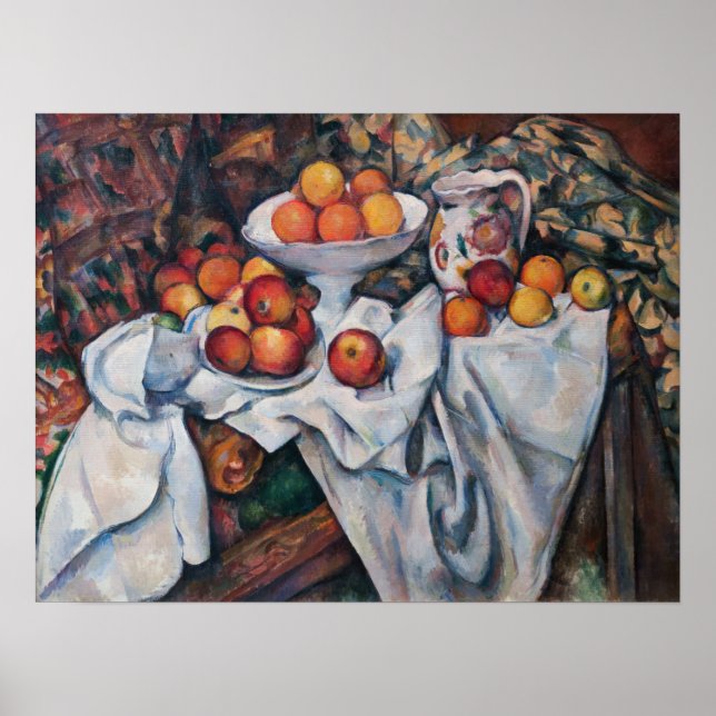 Poster Paul Cezanne - Vida Estática, Maçãs e Laranjas (Frente)
