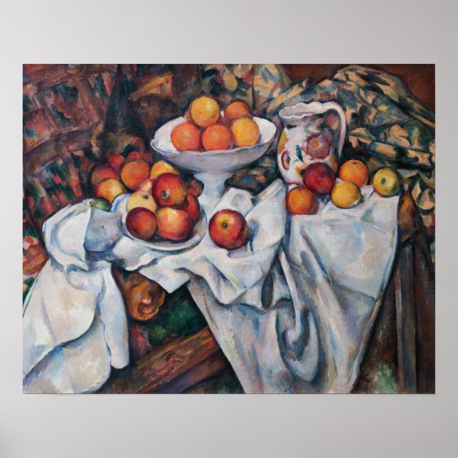 Poster Paul Cezanne - Vida Estática, Maçãs e Laranjas (Frente)