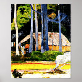 Poster Paul Gaugin - Cabina debaixo das Árvores
