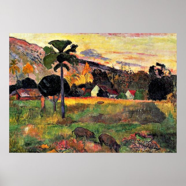 Poster Paul Gauguin art: Venha aqui, pintura de Gauguin (Frente)