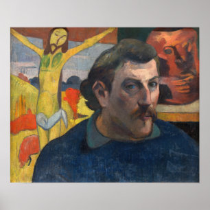 Poster Paul Gauguin - Autorretrato com Cristo Amarelo