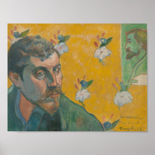 Pôster Paul Gauguin - Autorretrato com retrato