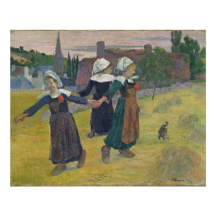 Pôster Paul Gauguin  Bretão Girls Dancing, Pont-Aven, 18