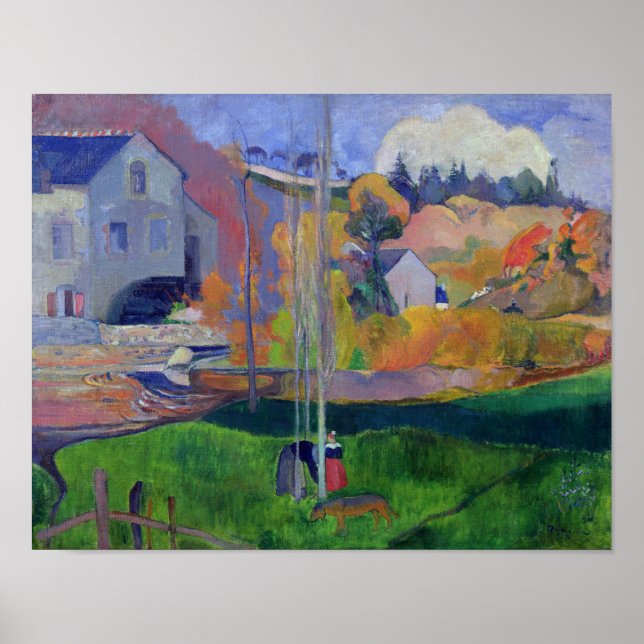 Pôster Paul Gauguin | Brittany Landscape: the David Mill, (Frente)