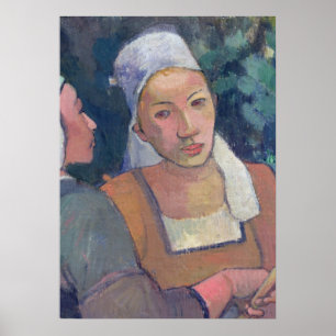 Pôster Paul Gauguin   Camponeses bretões, 1894 (óleo sobr