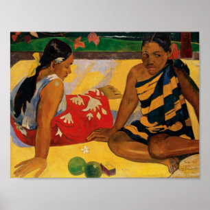 Poster Paul Gauguin Duas Mulheres De Tahiti Parau Api Vin