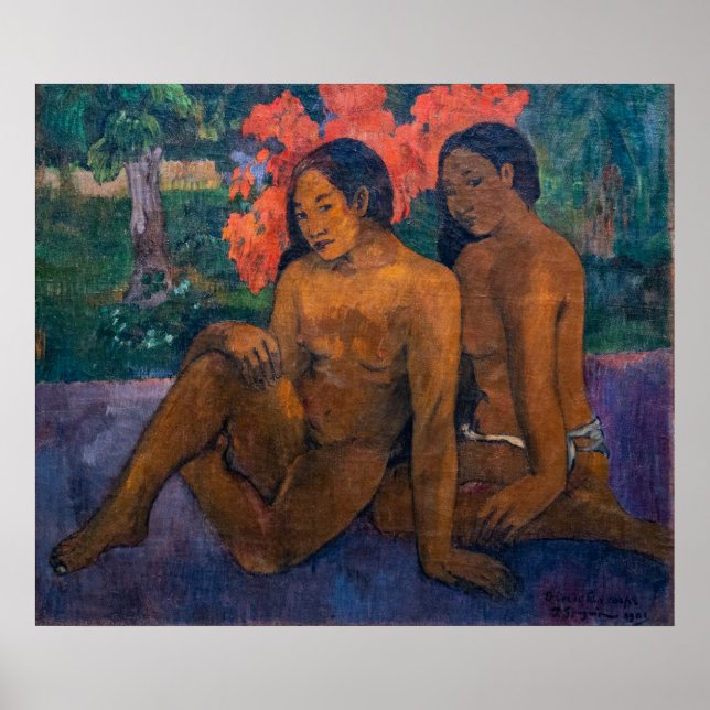 Poster Paul Gauguin - E o Dourado de seus corpos (Frente)