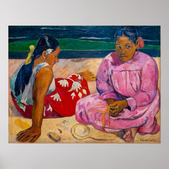 Poster Paul Gauguin - Mulheres taitianas na praia (Frente)
