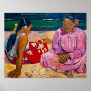 Poster Paul Gauguin - Mulheres Taitianas na Praia