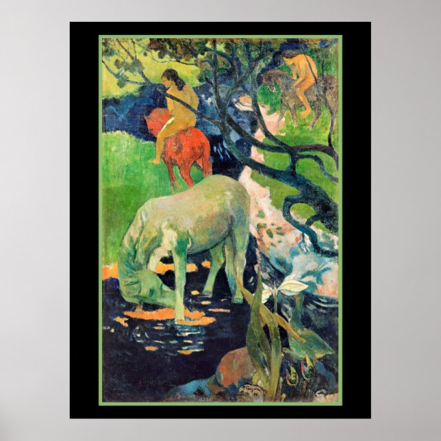 Poster Paul Gauguin, O Cavalo Branco (Frente)