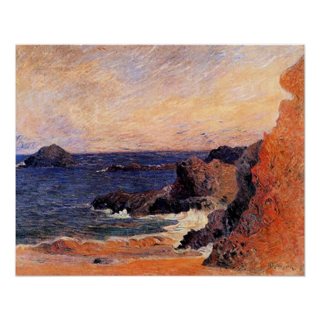 Pôster Paul Gauguin - Paisagem Costeira, arte fina, (Frente)