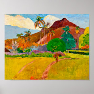 Poster Paul Gauguin - Paisagem Tahitiana