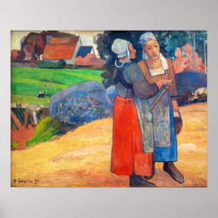 Poster Paul Gauguin - Paysannes Bretons
