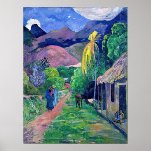 Poster Paul Gauguin - Rua no Taiti