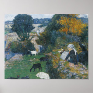 Poster Paul Gauguin - Shepherdess bretão