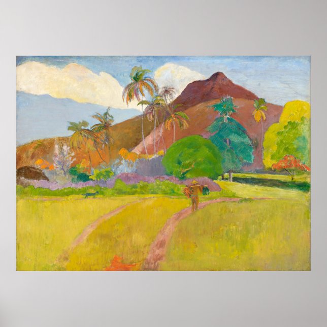 Poster Paul Gauguin Tahitian Landscape (Frente)