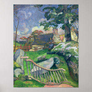 Pôster Paul Gauguin   The Wooden Gate or, The Pig Keeper,