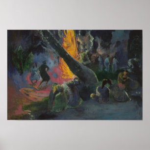 Pôster Paul Gauguin - Upa Upa (The Fire Dance)