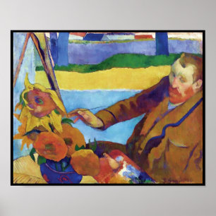 Poster Paul Gauguin Vincent van Gogh Pintura Girassóis