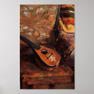 Poster Paul Gauguin Vintage Mandolin em Cadeira