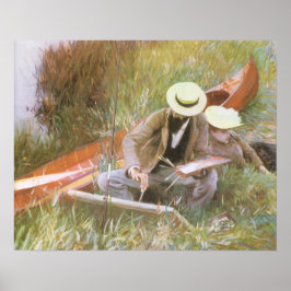 Poster Paul Helleu Desenho com Sua Esposa por JS Sargent