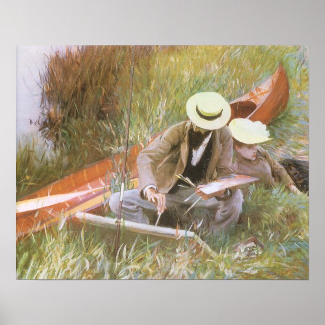 Poster Paul Helleu Desenho com Sua Esposa por JS Sargent (Frente)