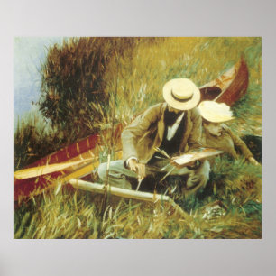 Pôster Paul Helleu que esboça, John Singer Sargent