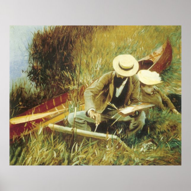 Pôster Paul Helleu Sketching, John Singer Sargent (Frente)