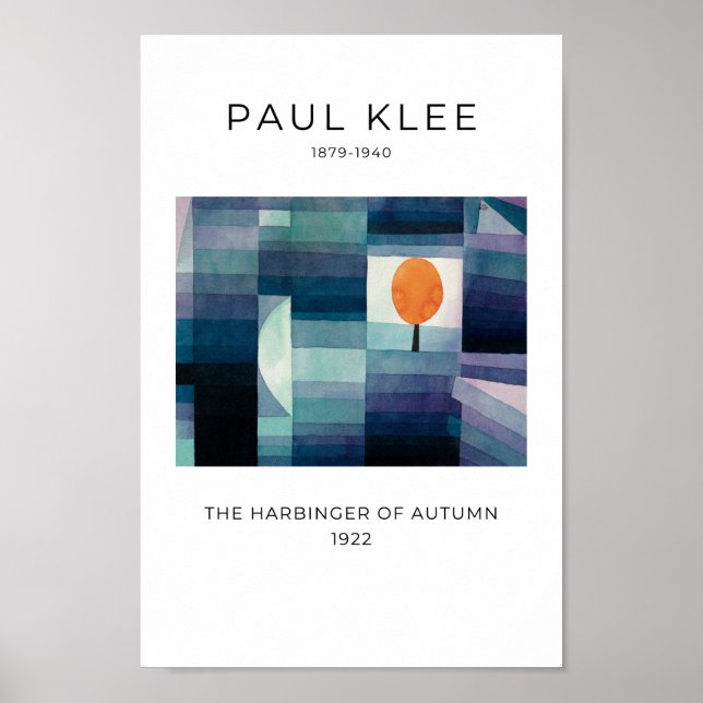 Poster Paul Klee - Abstrato de Arte Moderna Colorida (Frente)